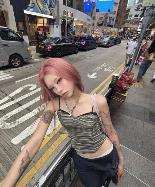 THE MYSTERIOUS HOTEL（ザミステリアスホテル）の「LACE STRIPE CORSET [KHAKI]（Tシャツ/カットソー・レディース・その他・FREE）」の7枚目の写真