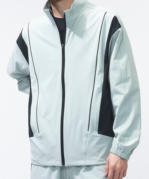 NEW BALANCE(ニューバランス)の「【New Balance×アルペン限定モデル】ニューバランス New Balance ファブリックコンビスタンドカラージャケット(ナイロンジャケット・メンズ・グレー/ブラック・S/M/L/LL/3L)」の2枚目の写真