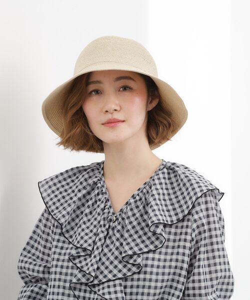 grove（グローブ）の「ウォッシャブルブレードリボンハット（ハット・レディース・ブラック/ライトベージュ/グレー系・00）」の11枚目の写真