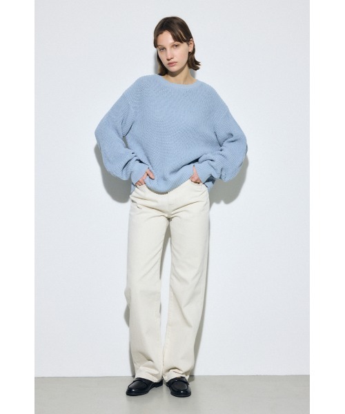 AZUL by moussy(アズールバイマウジー)の「【シリーズ累計最速で1,000本突破!】【サイズ,身長別画像あり】AZUL DENIM ストレートデニム ロング丈(デニムパンツ・レディース・ライトブルー/アイボリー・25inch/24inch/27inch/26inch)」の5枚目の写真
