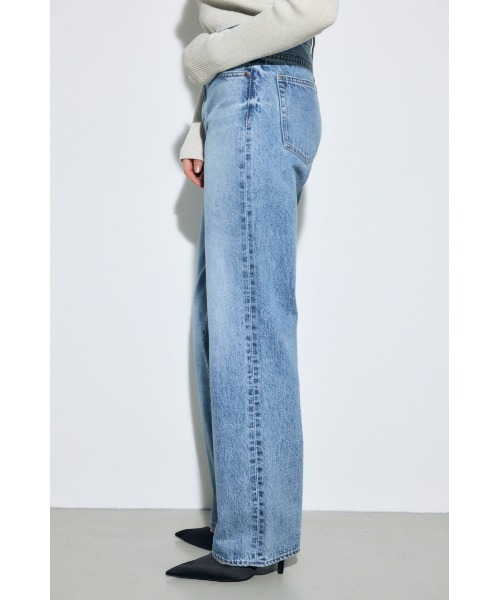 AZUL by moussy(アズールバイマウジー)の「【シリーズ累計最速で1,000本突破!】【サイズ,身長別画像あり】AZUL DENIM ストレートデニム ロング丈(デニムパンツ・レディース・ライトブルー/アイボリー・25inch/24inch/27inch/26inch)」の13枚目の写真