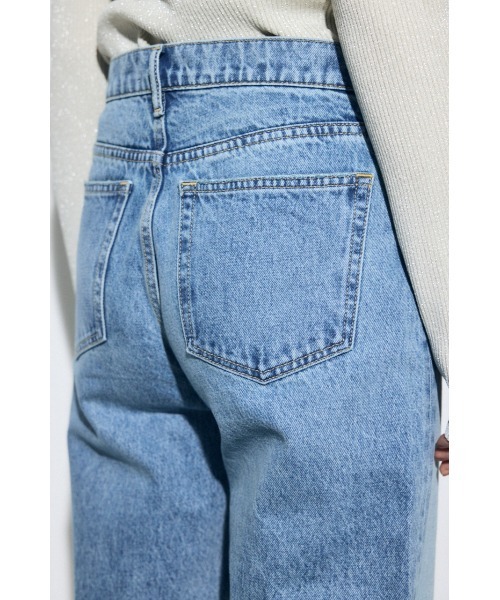 AZUL by moussy(アズールバイマウジー)の「【シリーズ累計最速で1,000本突破!】【サイズ,身長別画像あり】AZUL DENIM ストレートデニム ロング丈(デニムパンツ・レディース・ライトブルー/アイボリー・25inch/24inch/27inch/26inch)」の18枚目の写真