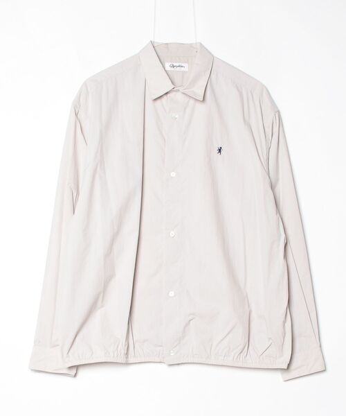 GYMPHLEX(ジムフレックス)の「Gymphlex/ジムフレックス ロングスリーブショートシャツ LONGSLEEVE SHORT SHIRT GY-B0460 SYM(シャツ/ブラウス・メンズ・ライトグレー/ネイビー・L/M)」の5枚目の写真