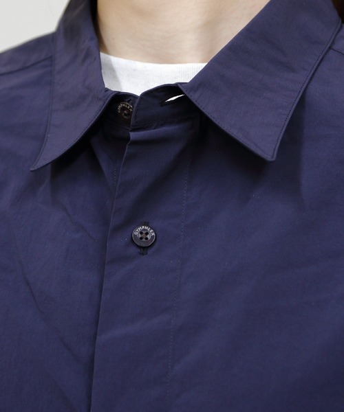GYMPHLEX(ジムフレックス)の「Gymphlex/ジムフレックス ロングスリーブショートシャツ LONGSLEEVE SHORT SHIRT GY-B0460 SYM(シャツ/ブラウス・メンズ・ライトグレー/ネイビー・L/M)」の6枚目の写真