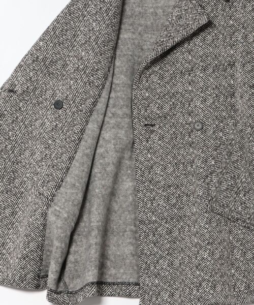 TONAL（トーナル）の「裏起毛ヘリンボーンコート（その他アウター・レディース・ブラウン・MEDIUM）」の3枚目の写真