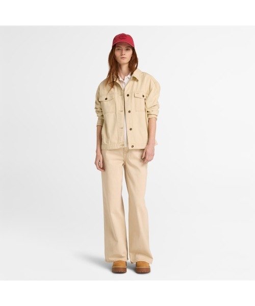 Timberland(ティンバーランド)の「デニム ワイド レッグ パンツ レディース(デニムパンツ・レディース・アイボリー・29inch/25inch/27inch)」の3枚目の写真