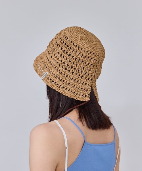 OVERRIDE（オーバーライド）の「OVERRIDE  PAPER CROCHET MARINE HAT / オーバーライド（ハット・レディース・ブラック/レッド/ベージュ・58cm）」の8枚目の写真