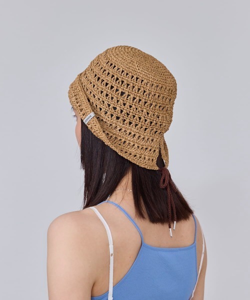 OVERRIDE（オーバーライド）の「OVERRIDE  PAPER CROCHET MARINE HAT / オーバーライド（ハット・レディース・ブラック/レッド/ベージュ・58cm）」の12枚目の写真
