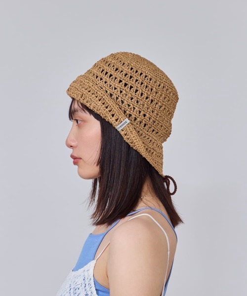 OVERRIDE（オーバーライド）の「OVERRIDE  PAPER CROCHET MARINE HAT / オーバーライド（ハット・レディース・ブラック/レッド/ベージュ・58cm）」の13枚目の写真