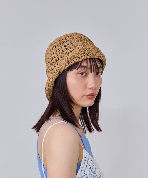 OVERRIDE（オーバーライド）の「OVERRIDE  PAPER CROCHET MARINE HAT / オーバーライド（ハット・レディース・ブラック/レッド/ベージュ・58cm）」の11枚目の写真