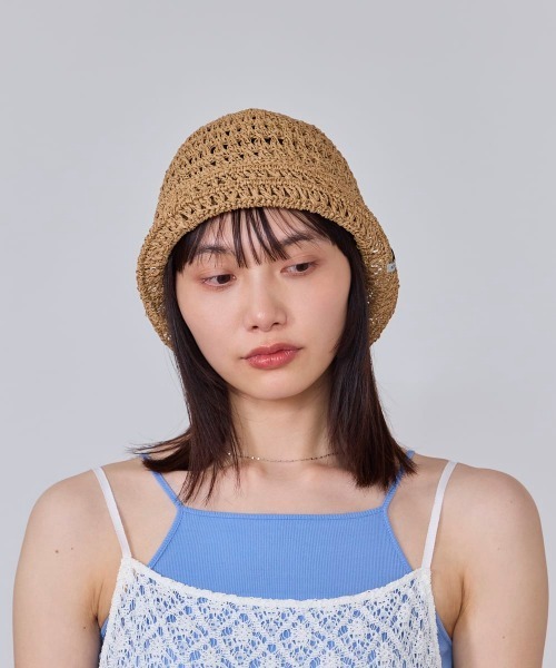 OVERRIDE（オーバーライド）の「OVERRIDE  PAPER CROCHET MARINE HAT / オーバーライド（ハット・レディース・ブラック/レッド/ベージュ・58cm）」の10枚目の写真