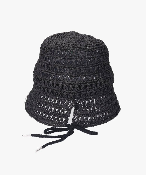 OVERRIDE（オーバーライド）の「OVERRIDE  PAPER CROCHET MARINE HAT / オーバーライド（ハット・レディース・ブラック/レッド/ベージュ・58cm）」の6枚目の写真