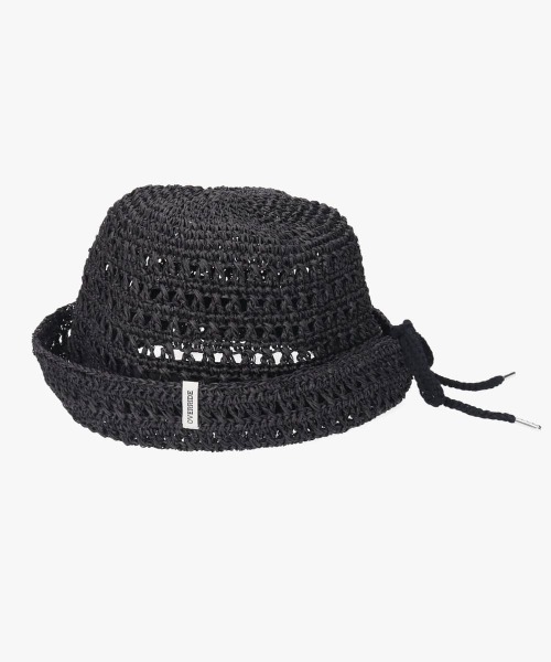 OVERRIDE（オーバーライド）の「OVERRIDE  PAPER CROCHET MARINE HAT / オーバーライド（ハット・レディース・ブラック/レッド/ベージュ・58cm）」の4枚目の写真