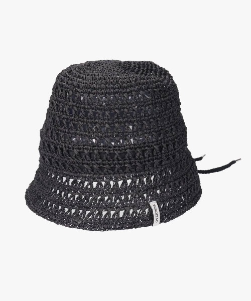 OVERRIDE（オーバーライド）の「OVERRIDE  PAPER CROCHET MARINE HAT / オーバーライド（ハット・レディース・ブラック/レッド/ベージュ・58cm）」の5枚目の写真