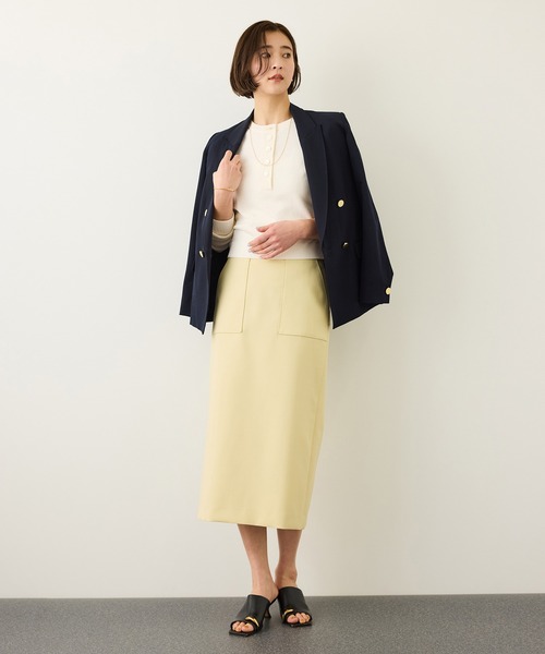 ROPE'(ロペ)の「ヘンリーネックラグランスリーブニットプルオーバー/イージーケア(ニット/セーター・レディース・ホワイト/レッド/ネイビー・FREE)」の8枚目の写真