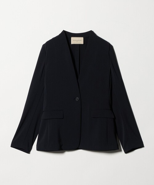 UNITED ARROWS(ユナイテッドアローズ)の「FEEL CLEAN Vノーカラー ジャケット ‐防しわ ストレッチ UVカット‐(テーラードジャケット・レディース・ネイビー/ブラック・38/36/34/40)」の12枚目の写真