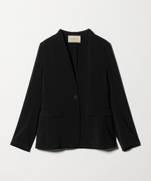 UNITED ARROWS(ユナイテッドアローズ)の「FEEL CLEAN Vノーカラー ジャケット ‐防しわ ストレッチ UVカット‐(テーラードジャケット・レディース・ネイビー/ブラック・38/36/34/40)」の21枚目の写真