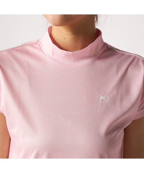 FILA GOLF(フィラゴルフ )の「FILA GOLF フィラゴルフ ゴルフウェア 接触冷感 カノコ 吸汗速乾 ライン 切替 ワンピース(ワンピース・レディース・ピンク/ホワイト/ブラック・M/L/LL)」の12枚目の写真