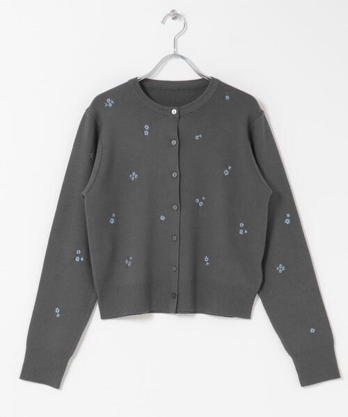 SENSE OF PLACE by URBAN RESEARCH(センスオブプレイスバイアーバンリサーチ)の「『洗濯可』コバナシシュウカーディガン(カーディガン/ボレロ・レディース・ネイビー/アイボリー・ONE)」の20枚目の写真