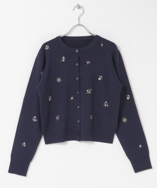 SENSE OF PLACE by URBAN RESEARCH(センスオブプレイスバイアーバンリサーチ)の「『洗濯可』コバナシシュウカーディガン(カーディガン/ボレロ・レディース・ネイビー/アイボリー・ONE)」の15枚目の写真