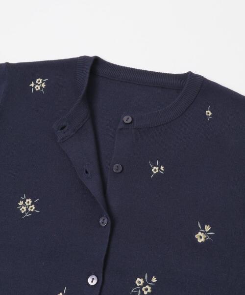 SENSE OF PLACE by URBAN RESEARCH(センスオブプレイスバイアーバンリサーチ)の「『洗濯可』コバナシシュウカーディガン(カーディガン/ボレロ・レディース・ネイビー/アイボリー・ONE)」の16枚目の写真