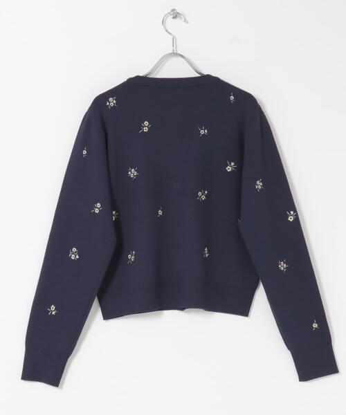 SENSE OF PLACE by URBAN RESEARCH(センスオブプレイスバイアーバンリサーチ)の「『洗濯可』コバナシシュウカーディガン(カーディガン/ボレロ・レディース・ネイビー/アイボリー・ONE)」の18枚目の写真