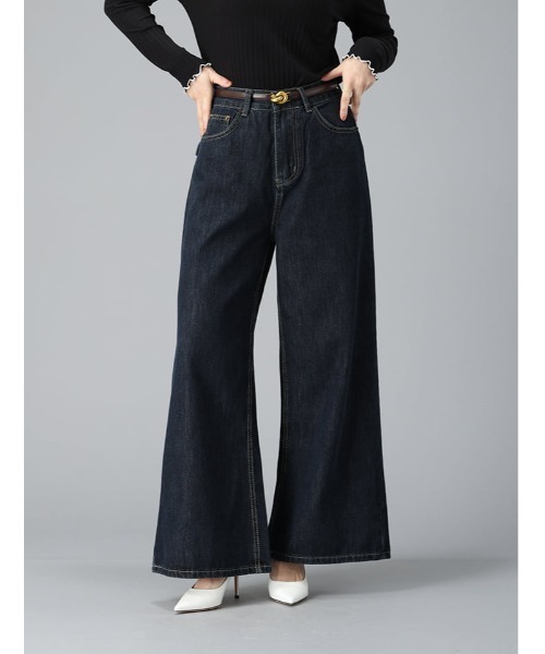 fifth（フィフス）の「バギーワイドデニム（デニムパンツ・レディース・インディゴブルー・M）」の2枚目の写真