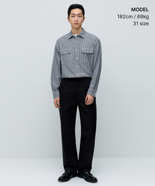 MUSINSA STANDARD（ムシンサスタンダード）の「ソリッドCPレギュラーフィットチノパンツ[ブラック]（その他パンツ・メンズ・その他・40/38/42/36/34/32/30/31/33/26/27/28/29）」の2枚目の写真