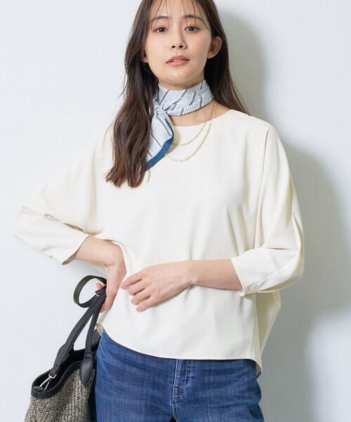 INDIVI（インディヴィ）の「【接触冷感／透湿／着る日傘】ドルマントップス（シャツ/ブラウス・レディース・ブラウン系/ブラック/ダークグレー/アイボリー・38/03/13/15 /19/34/05）」の6枚目の写真