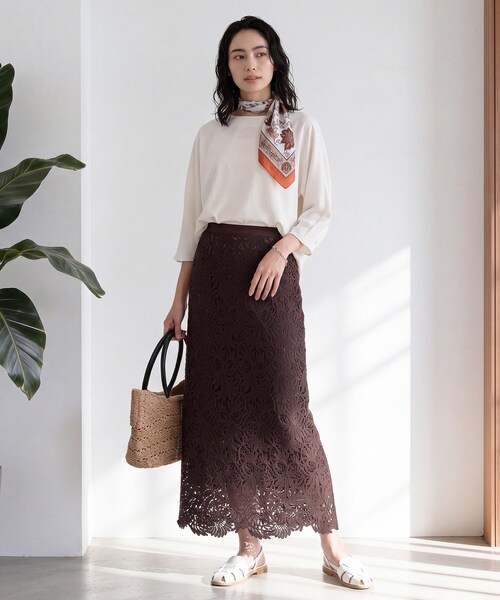 INDIVI（インディヴィ）の「【接触冷感／透湿／着る日傘】ドルマントップス（シャツ/ブラウス・レディース・ブラウン系/ブラック/ダークグレー/アイボリー・38/03/13/15 /19/34/05）」の13枚目の写真
