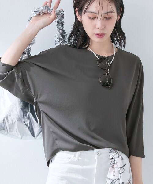 INDIVI（インディヴィ）の「【接触冷感／透湿／着る日傘】ドルマントップス（シャツ/ブラウス・レディース・ブラウン系/ブラック/ダークグレー/アイボリー・38/03/13/15 /19/34/05）」の15枚目の写真
