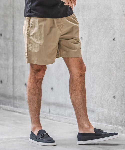1minute 1second(ワンミニットワンセカンド)の「mp14696-cursive embroidery nylon shorts ナイロンショートパンツ(1M26N180)(その他パンツ・メンズ・サンドベージュ/ブラック/オリーブ・M/S/XL/L)」の5枚目の写真