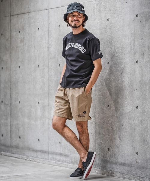 1minute 1second(ワンミニットワンセカンド)の「mp14696-cursive embroidery nylon shorts ナイロンショートパンツ(1M26N180)(その他パンツ・メンズ・サンドベージュ/ブラック/オリーブ・M/S/XL/L)」の9枚目の写真