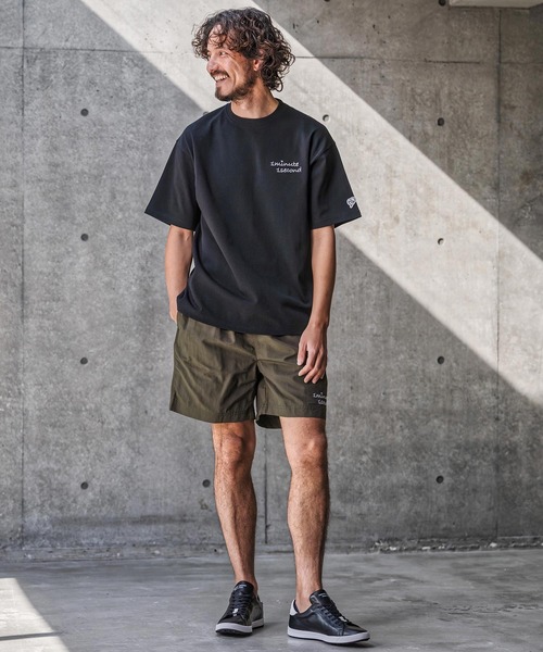 1minute 1second(ワンミニットワンセカンド)の「mp14696-cursive embroidery nylon shorts ナイロンショートパンツ(1M26N180)(その他パンツ・メンズ・サンドベージュ/ブラック/オリーブ・M/S/XL/L)」の13枚目の写真