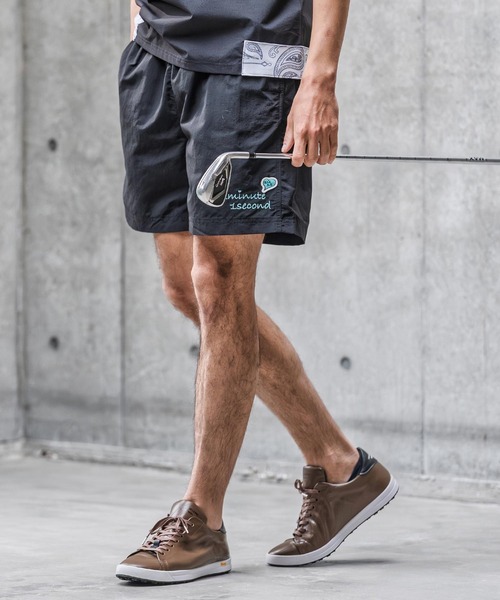 1minute 1second(ワンミニットワンセカンド)の「mp14696-cursive embroidery nylon shorts ナイロンショートパンツ(1M26N180)(その他パンツ・メンズ・サンドベージュ/ブラック/オリーブ・M/S/XL/L)」の17枚目の写真