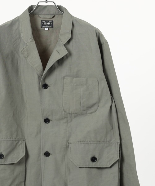 BIG MIKE(ビッグマイク)の「BIG MIKE Ripstop Tailored Jacket ナイロン テーラードジャケット(テーラードジャケット・メンズ・ブラック/オリーブ・L/XL/M)」の2枚目の写真