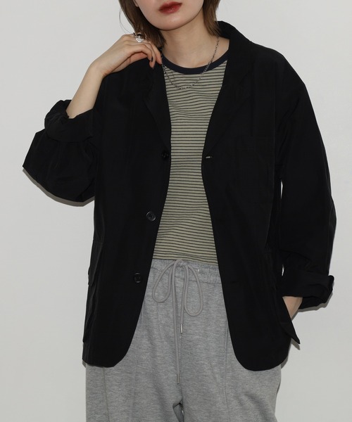 BIG MIKE(ビッグマイク)の「BIG MIKE Ripstop Tailored Jacket ナイロン テーラードジャケット(テーラードジャケット・メンズ・ブラック/オリーブ・L/XL/M)」の18枚目の写真