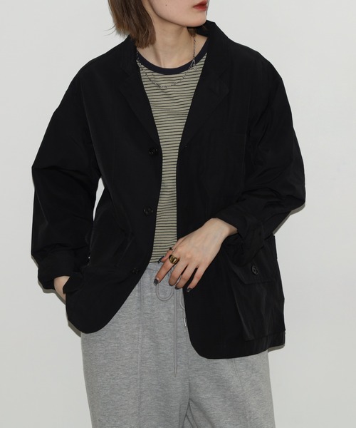 BIG MIKE(ビッグマイク)の「BIG MIKE Ripstop Tailored Jacket ナイロン テーラードジャケット(テーラードジャケット・メンズ・ブラック/オリーブ・L/XL/M)」の20枚目の写真
