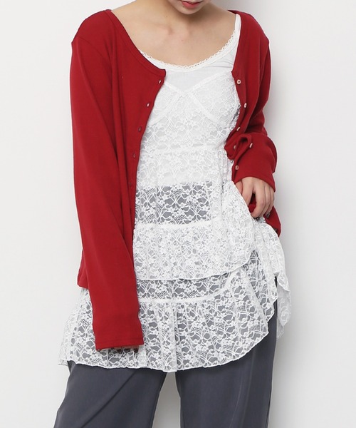 PUNYUS（プニュズ）の「レースミニキャミワンピース（ワンピース・レディース・ブラック/ホワイト・1/2/3/4/5）」の7枚目の写真