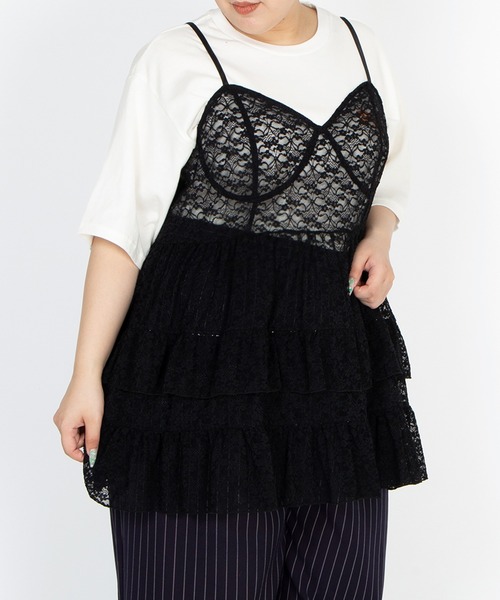 PUNYUS（プニュズ）の「レースミニキャミワンピース（ワンピース・レディース・ブラック/ホワイト・1/2/3/4/5）」の15枚目の写真