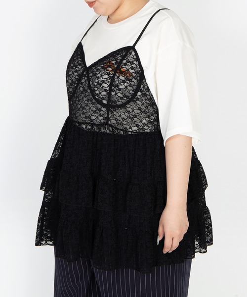 PUNYUS（プニュズ）の「レースミニキャミワンピース（ワンピース・レディース・ブラック/ホワイト・1/2/3/4/5）」の17枚目の写真