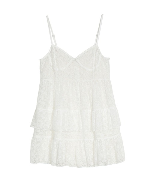 PUNYUS（プニュズ）の「レースミニキャミワンピース（ワンピース・レディース・ブラック/ホワイト・1/2/3/4/5）」の20枚目の写真