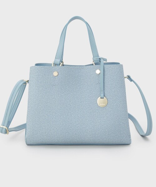 index（インデックス）の「2WAYカシメデザインミドルトート（トートバッグ・レディース・ブラック/ベージュ/サックスブルー系4・00）」の12枚目の写真