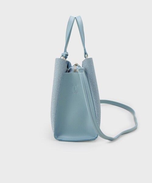 index（インデックス）の「2WAYカシメデザインミドルトート（トートバッグ・レディース・ブラック/ベージュ/サックスブルー系4・00）」の13枚目の写真