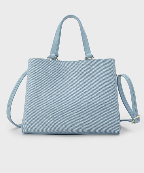 index（インデックス）の「2WAYカシメデザインミドルトート（トートバッグ・レディース・ブラック/ベージュ/サックスブルー系4・00）」の14枚目の写真