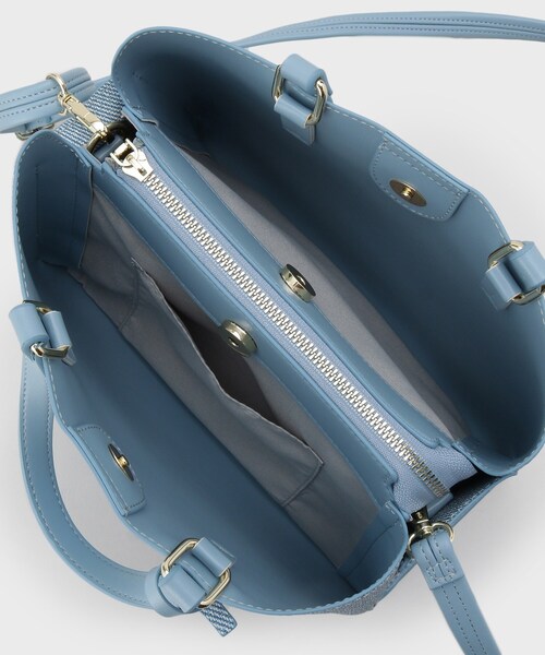 index（インデックス）の「2WAYカシメデザインミドルトート（トートバッグ・レディース・ブラック/ベージュ/サックスブルー系4・00）」の20枚目の写真