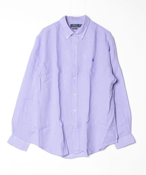 POLO RALPH LAUREN（ポロ ラルフ ローレン）の「クラシック フィット リネン シャツ（シャツ/ブラウス・メンズ・パープル・L/M/S/XL/XS/XXL）」の7枚目の写真