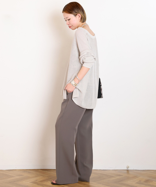 AP STUDIO(エーピーストゥディオ)の「リネンVネックニット(ニット/セーター・レディース・アイボリー/ブラック・FREE)」の18枚目の写真