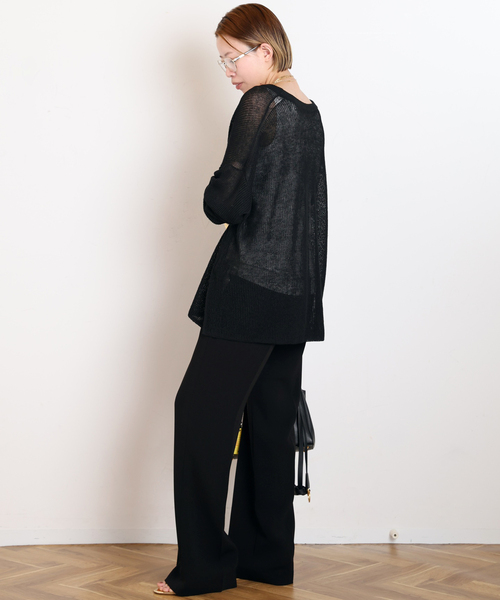 AP STUDIO(エーピーストゥディオ)の「リネンVネックニット(ニット/セーター・レディース・アイボリー/ブラック・FREE)」の21枚目の写真