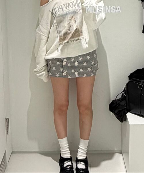 SETUP-EXE(セットアップイーエックスイー)の「STAR DOUBLE BUTTON SKIRT PANTS / GRAY(スカート・レディース・その他・SMALL/MEDIUM)」の11枚目の写真